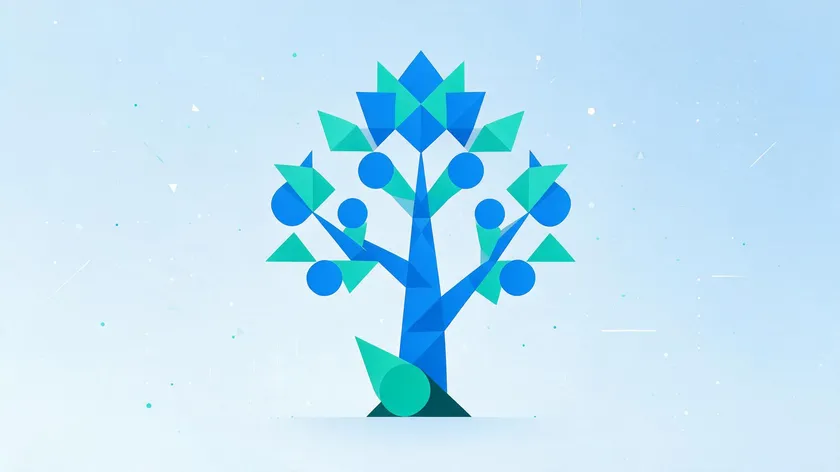 Geometric tree illustration symbolizing a growing brand identity that adapts over time