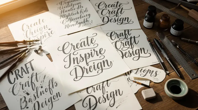 man creating the Typography for a band logo