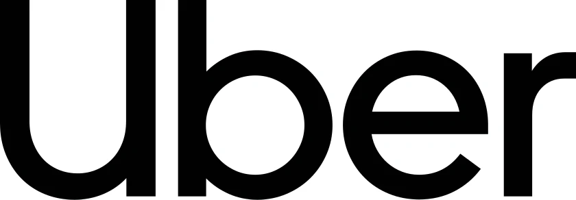 Uber's 2018 minimalist wordmark logo — a bold black all-caps geometric sans serif on white.