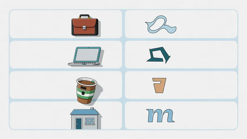 A visual chart mapping business fonts to different industries and business types