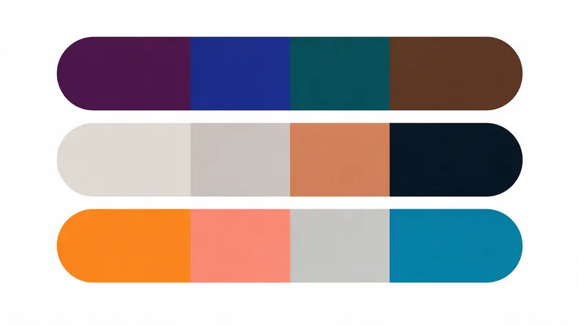 Three color palette strips for church logo ideas: jewel tones, soft neutrals with terracotta, and bright youth-ministry colors.