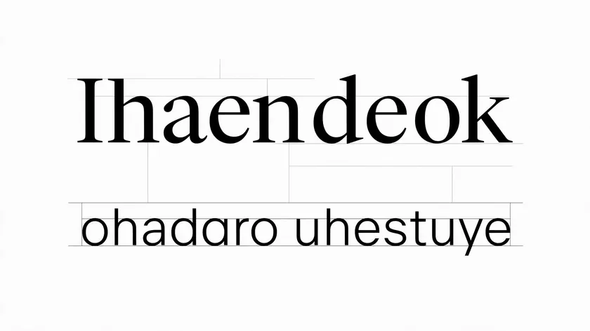 A serif headline stacked above sans-serif body text with alignment guides, demonstrating matching x-height in a font pairing